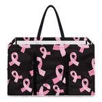 Pink Breast Cancer Ribbon Pattern Print Utility Tote Bag
