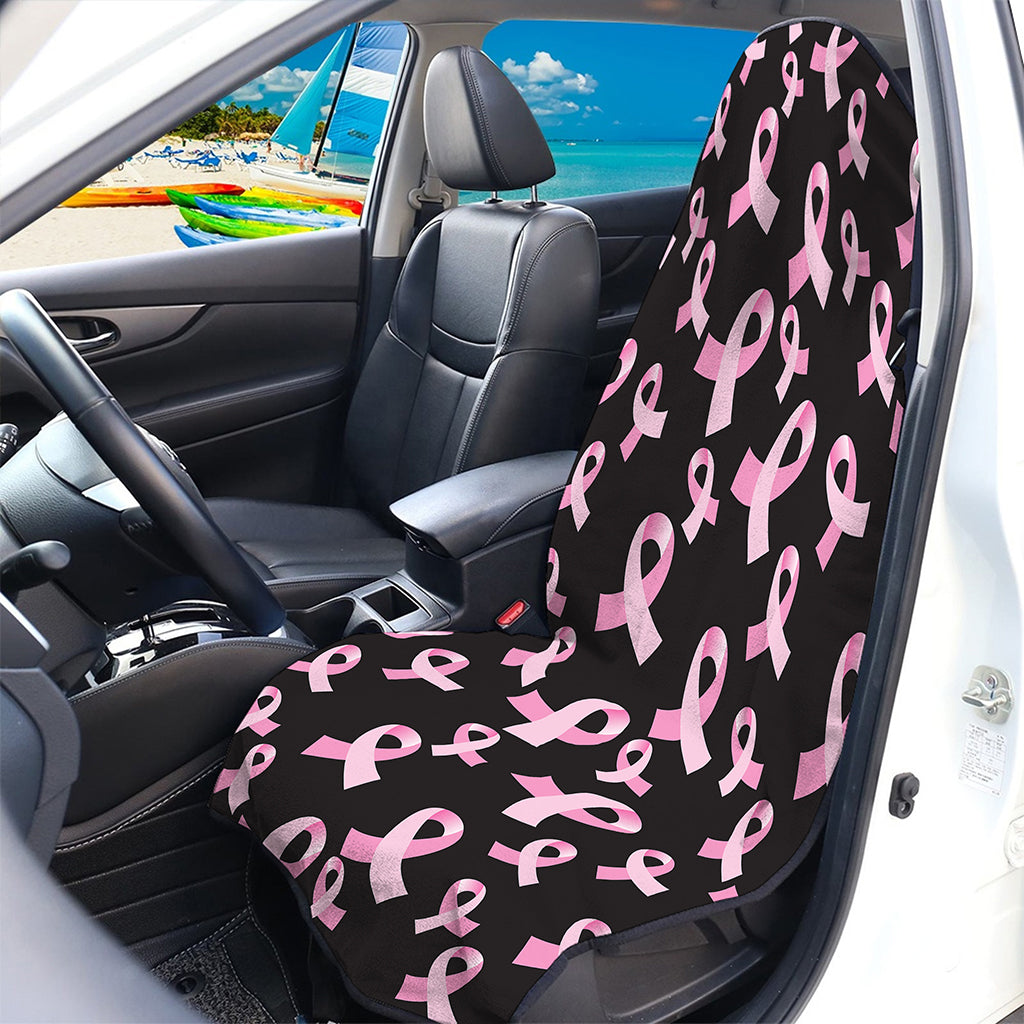 Pink Breast Cancer Ribbon Pattern Print Waterproof Car Seat Cover