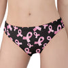 Pink Breast Cancer Ribbon Pattern Print Women's Panties