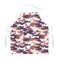 Pink Brown Camouflage Print Adjustable Apron