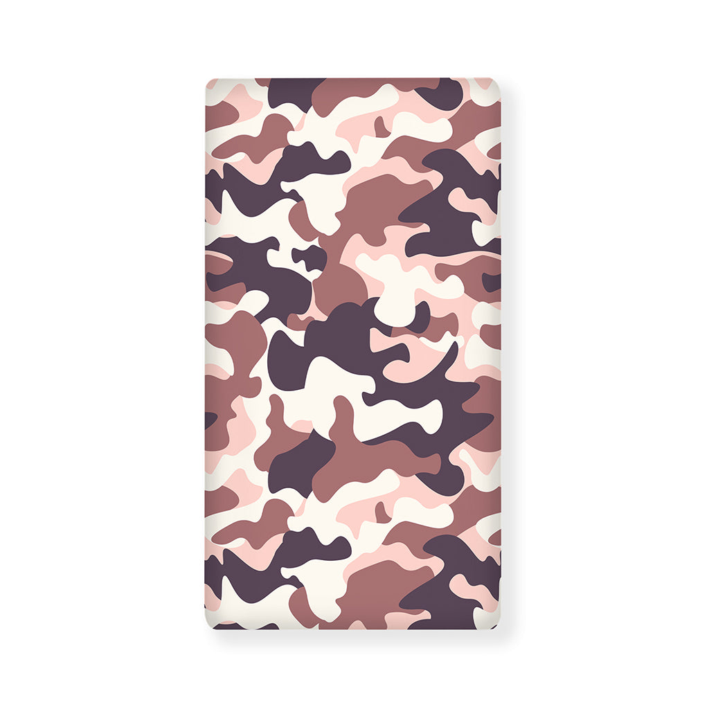 Pink Brown Camouflage Print Baby Crib Sheet