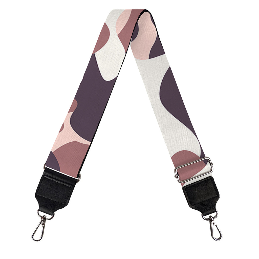 Pink Brown Camouflage Print Bag Strap