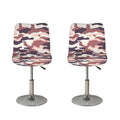 Pink Brown Camouflage Print Bar Stool Covers