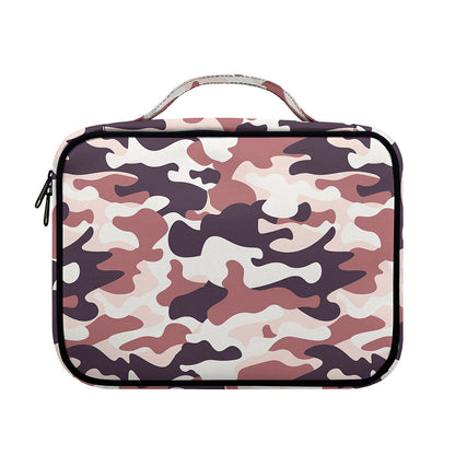 Pink Brown Camouflage Print Briefcase Bible Bag