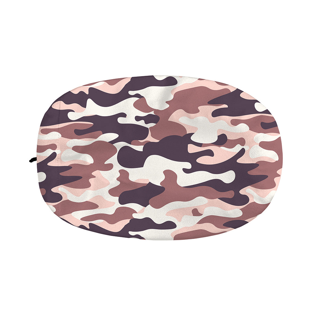 Pink Brown Camouflage Print Car Side Mirror Covers