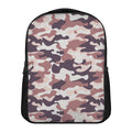 Pink Brown Camouflage Print Casual Backpack