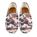 Pink Brown Camouflage Print Casual Shoes