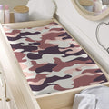 Pink Brown Camouflage Print Changing Pad Cover