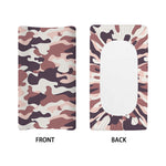 Pink Brown Camouflage Print Changing Pad Cover