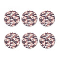Pink Brown Camouflage Print Coaster Set