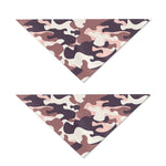 Pink Brown Camouflage Print Dog Bandana