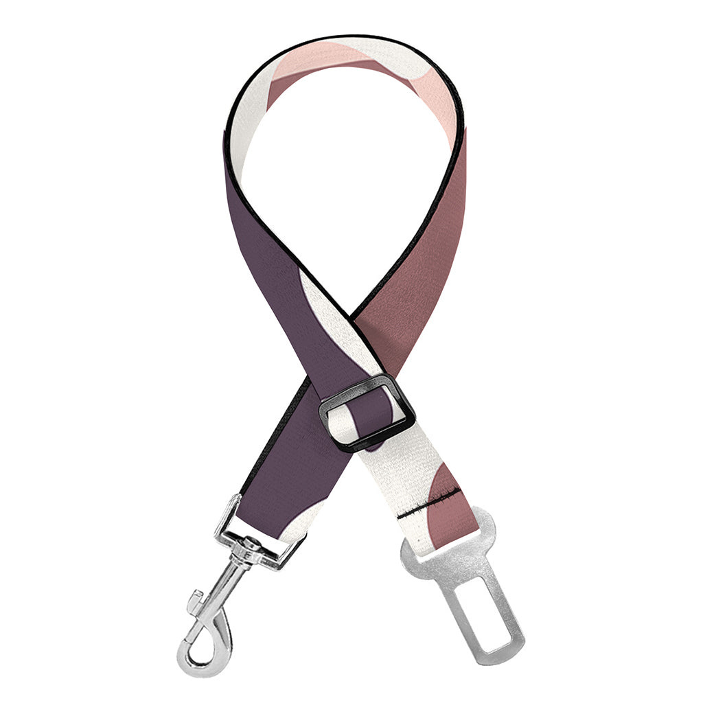 Pink Brown Camouflage Print Dog Seat Belt