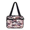 Pink Brown Camouflage Print Double Strap Bible Bag