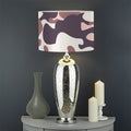 Pink Brown Camouflage Print Drum Lamp Shade