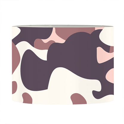 Pink Brown Camouflage Print Drum Lamp Shade