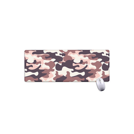 Pink Brown Camouflage Print Extended Mouse Pad