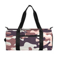 Pink Brown Camouflage Print Gym Bag