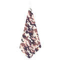 Pink Brown Camouflage Print Hand Towel