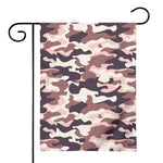 Pink Brown Camouflage Print House Flag