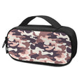 Pink Brown Camouflage Print Portable Cooler Travel Case