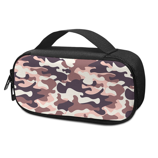 Pink Brown Camouflage Print Insulin Cooler Travel Case