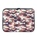 Pink Brown Camouflage Print Laptop Sleeve