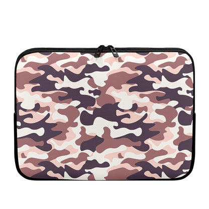 Pink Brown Camouflage Print Laptop Sleeve