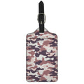 Pink Brown Camouflage Print Luggage Tag