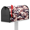 Pink Brown Camouflage Print Mailbox Cover