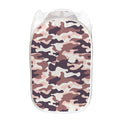Pink Brown Camouflage Print Mesh Laundry Hamper