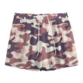 Pink Brown Camouflage Print Mesh Shorts