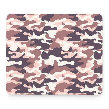 Pink Brown Camouflage Print Mouse Pad