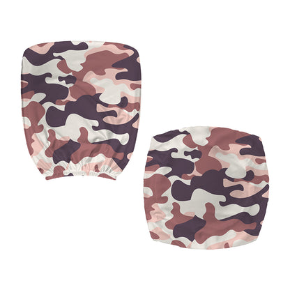 Pink Brown Camouflage Print Office Chair Cover