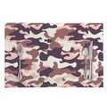 Pink Brown Camouflage Print Placemat