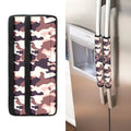 Pink Brown Camouflage Print Refrigerator Handle Covers