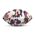 Pink Brown Camouflage Print Rugby Ball