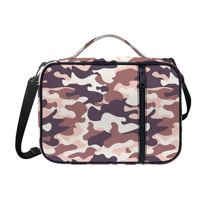Pink Brown Camouflage Print Shoulder Strap Bible Bag