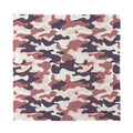 Pink Brown Camouflage Print Silk Bandana