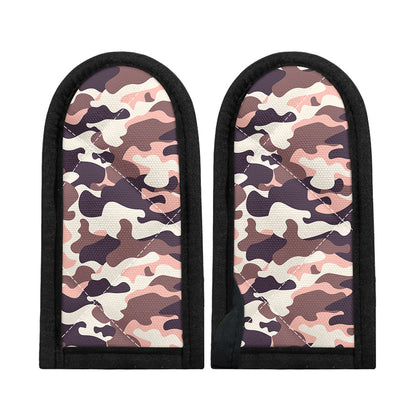 Pink Brown Camouflage Print Skillet Handle Cover