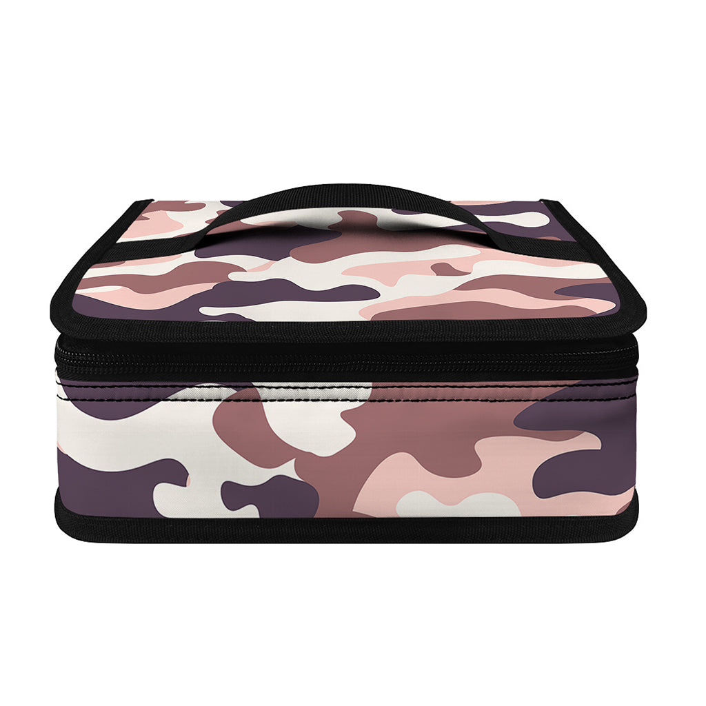 Pink Brown Camouflage Print Small Lunch Bag