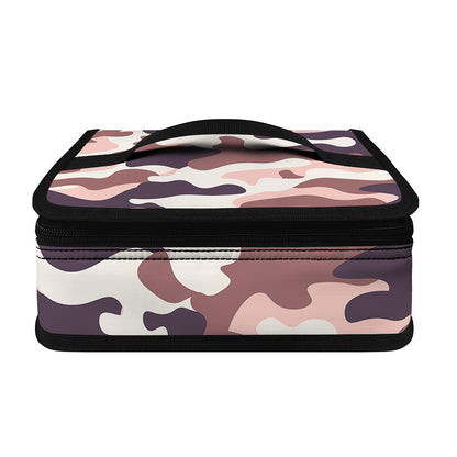 Pink Brown Camouflage Print Small Lunch Bag