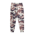 Pink Brown Camouflage Print Sweatpants