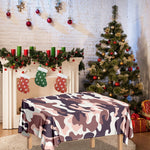 Pink Brown Camouflage Print Tablecloth