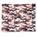 Pink Brown Camouflage Print Tapestry