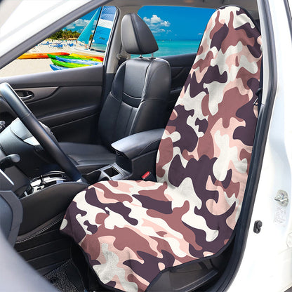 Pink Brown Camouflage Print Waterproof Car Seat Cover