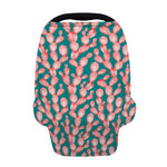 Pink Cactus Pattern Print Baby Seat Cover