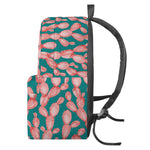 Pink Cactus Pattern Print Backpack