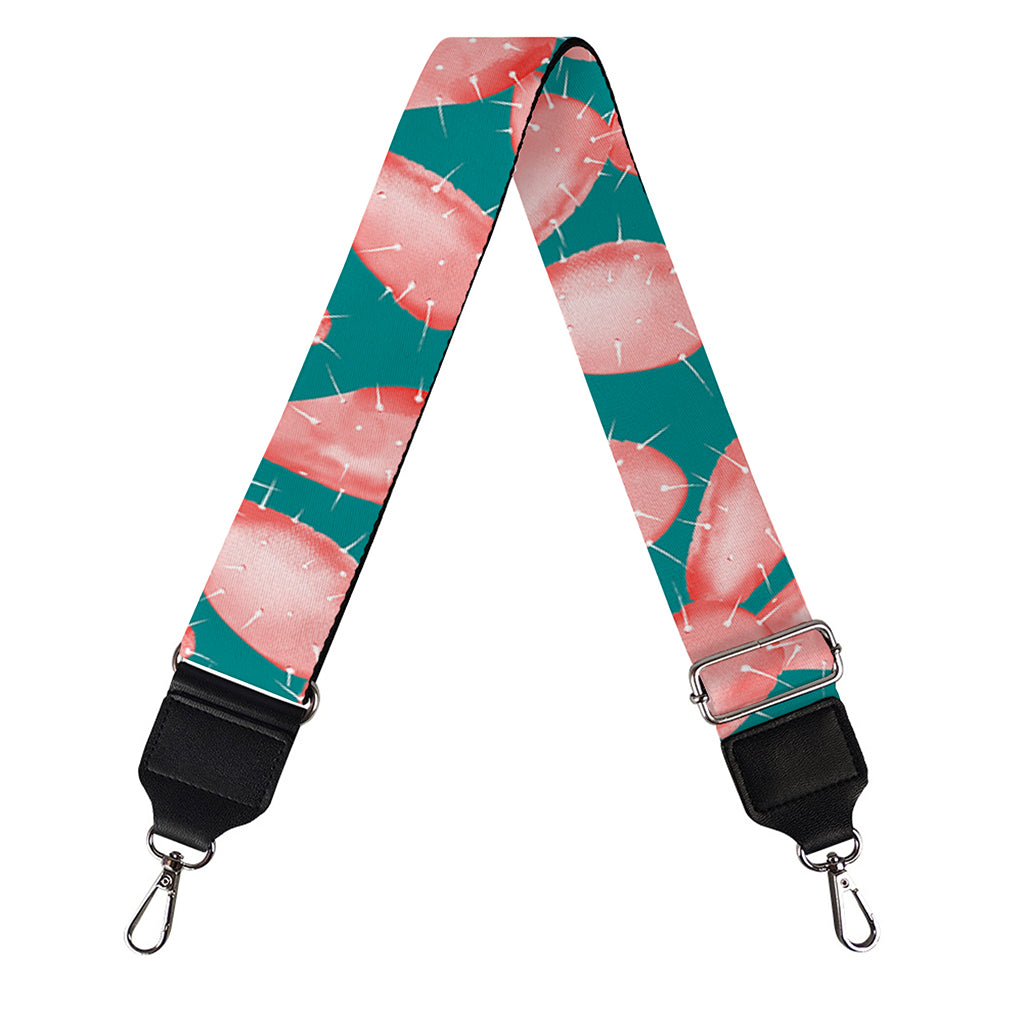 Pink Cactus Pattern Print Bag Strap