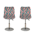 Pink Cactus Pattern Print Bar Stool Covers