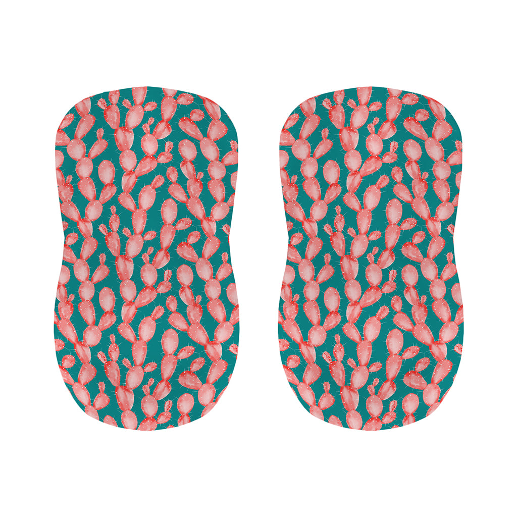 Pink Cactus Pattern Print Bar Stool Covers